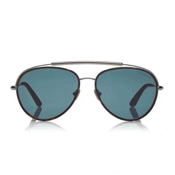 Tom Ford Curtis Sunglasses Blue Lenses Aviators Tom Ford Unisex Sunglasses TF-748-54V – Ashford.com main image 2